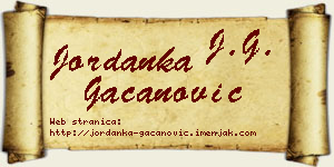 Jordanka Gačanović vizit kartica